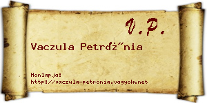 Vaczula Petrónia névjegykártya
